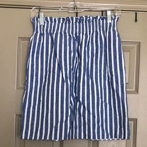 J. Crew Blue/White striped skirt